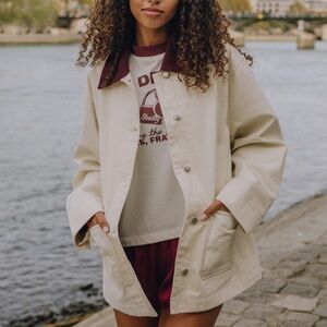 Daily Drills barn jacket canvas + bodega collar new nvr worn sz med/large! Offer